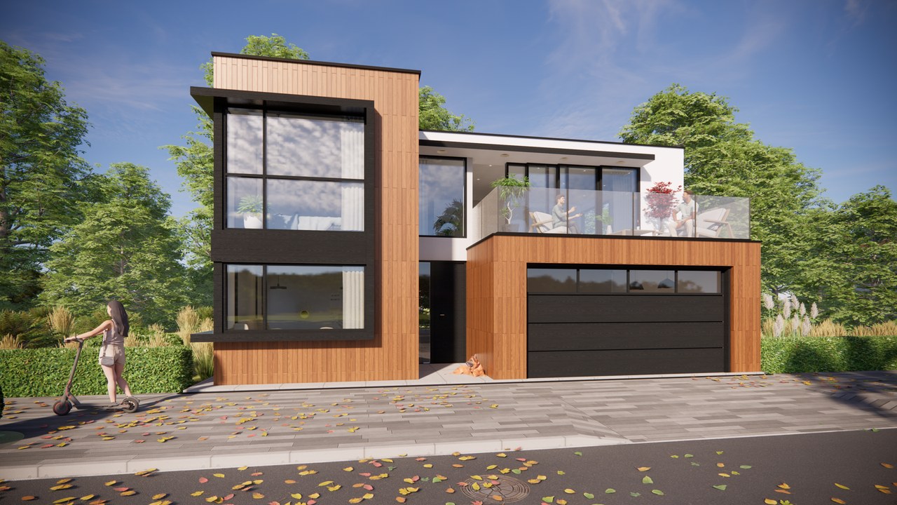 The Arctosa 3D rendering - Luxury Two-Story