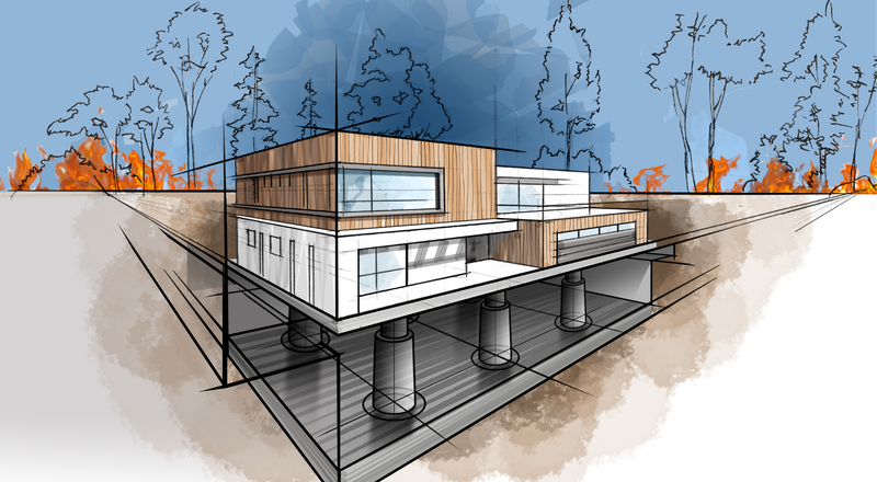 HiberTec Home partially lowered into underground vault